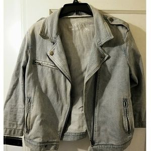 Gap Distressed Jean Moto Jacket